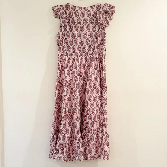 J. Crew Ruffle-Sleeve Floral Print Midi Dress - Picture 8 of 11